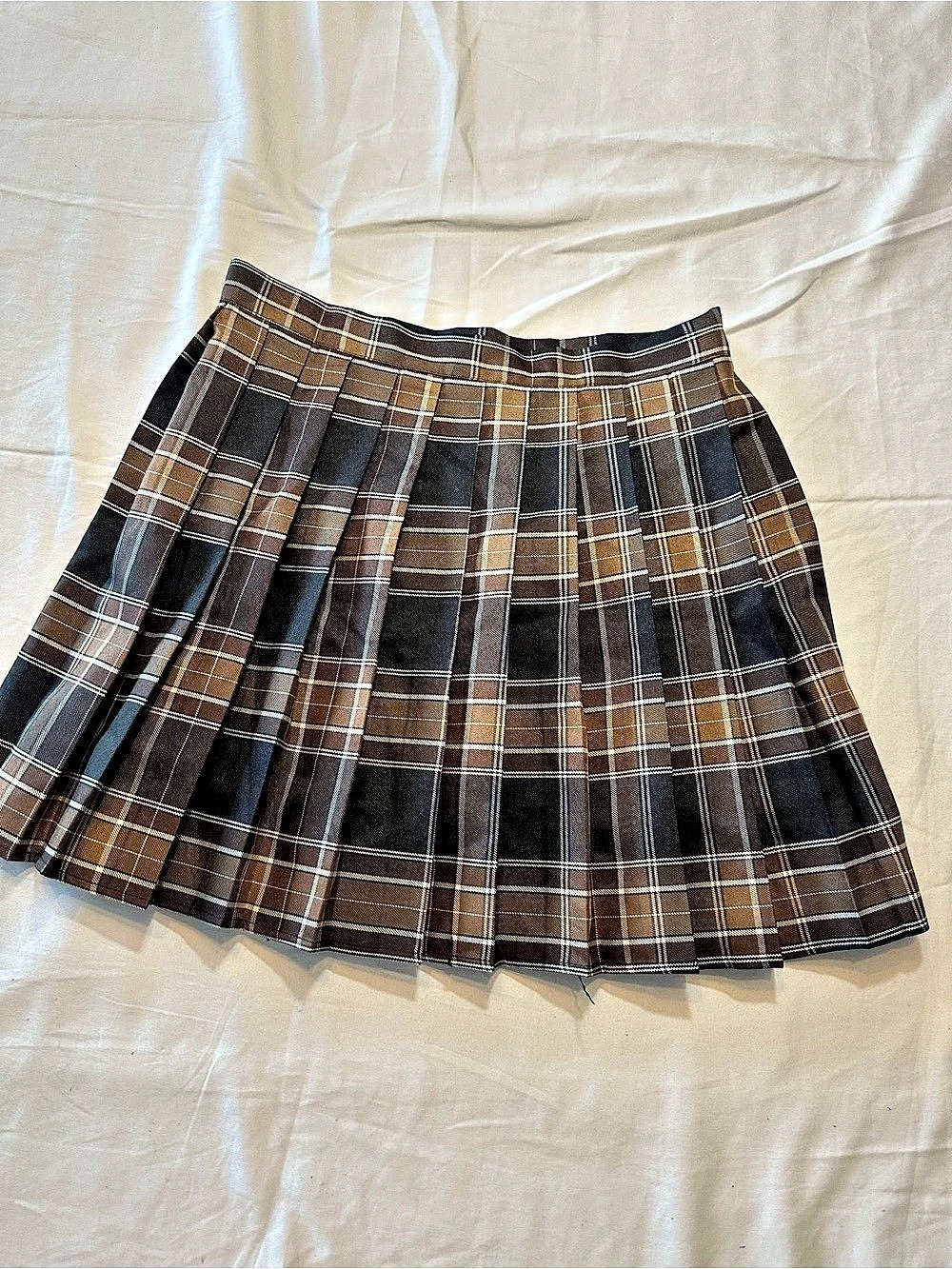 Urban Coco Women Plaid Pleated Mini Skater Skirt Plaid Pleated Mini Skater Skirt